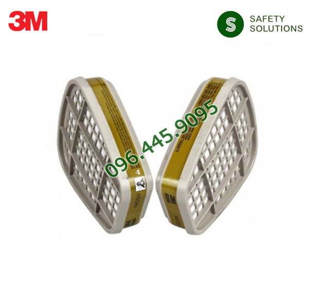 Phin Lọc Hơi Khí Hỗn Hợp 3M™ 6006, Bảo Vệ Hô Hấp, 60 Cái/Thùng