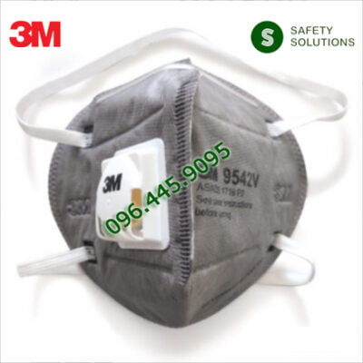 Khẩu Trang Lọc Bụi Bảo Vệ Hô Hấp 3M™ 9542V, Có Van, Tiêu Chuẩn As/AnzsP2, 200 Cái/Thùng