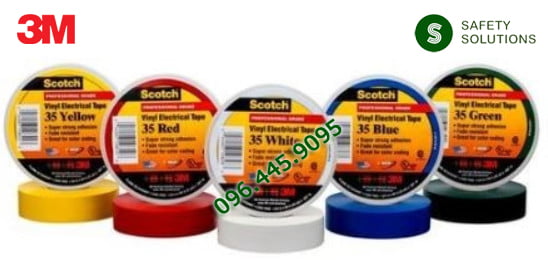 Băng Keo Điện Vinyl 3M™ Scotch® 35, 3/4 In X 66 Ft, 10/Hộp,100/Thùng