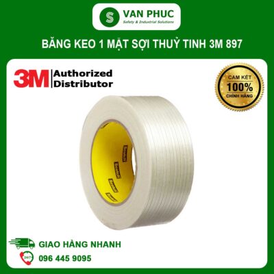 Băng keo 1 mặt sợi thuỷ tinh 3M 897