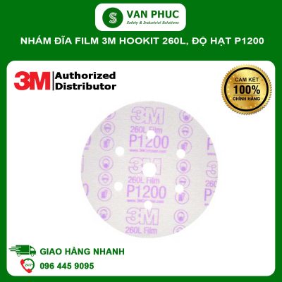 Nhám đĩa film 3M Hookit 260L, độ hạt P1200