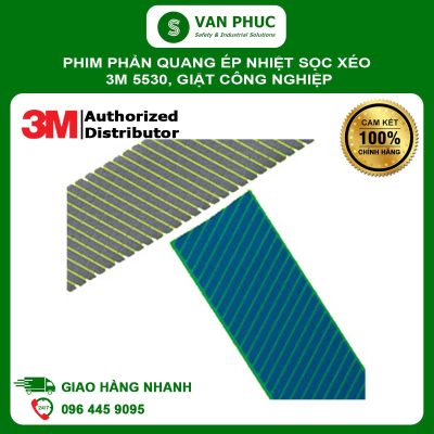Phim phản quang ép nhiệt sọc xéo 3M 5530, giặt công nghiệp