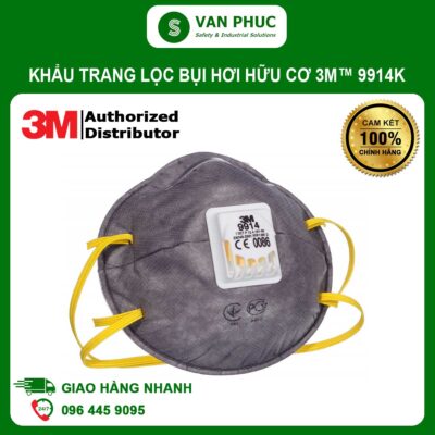 KHẨU TRANG LỌC BỤI HƠI HỮU CƠ 3M™ 9914K