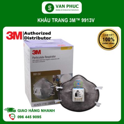 Khẩu Trang Lọc Bụi Và Hơi Hữu Cơ 3M™ 9913V, GP1