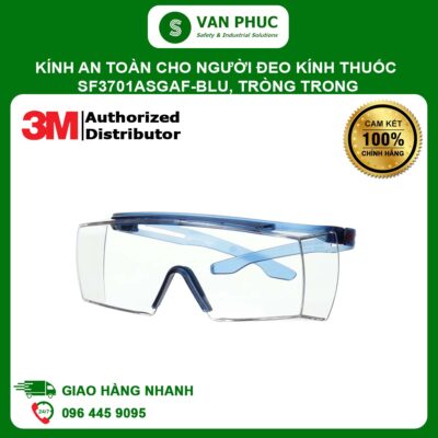 Kính An Toàn Cho Người Đeo Kính Thuốc 3M™ Securefit™ SF3701ASGAF-Blu, Tròng Trong