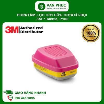 PHIN/TẤM LỌC HƠI HỮU CƠ/AXÍT/BỤI 3M™ 60923, P100